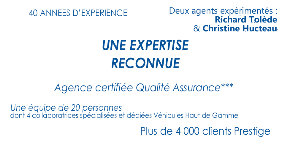 40 années d'expérience, Tolede Prestige, agence certifiée qualité assurance, 3000 clients prestige, équipe de 20 personnes